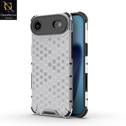 iPhone 17 Air Cover - Transparent - Airbag Shockproof Hybrid Honeycomb Transparent Case