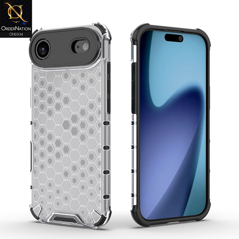 iPhone 17 Air Cover - Transparent - Airbag Shockproof Hybrid Honeycomb Transparent Case
