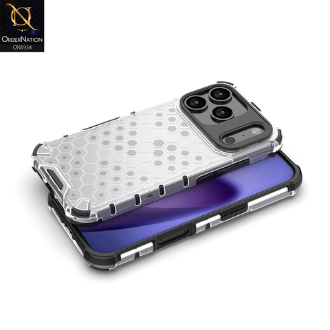 iPhone 17 Pro Cover - Transparent - Airbag Shockproof Hybrid Honeycomb Transparent Case