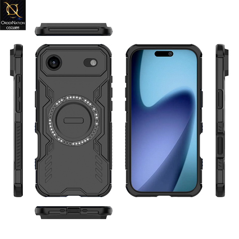 iPhone 17 Air Cover - Black -  New Cooling Non-Slip Shockproof Magsafe Full Coverage Back Cover