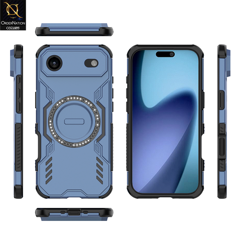 iPhone 17 Air Cover - Blue - New Cooling Non-Slip Shockproof Magsafe Full Coverage Back Cover