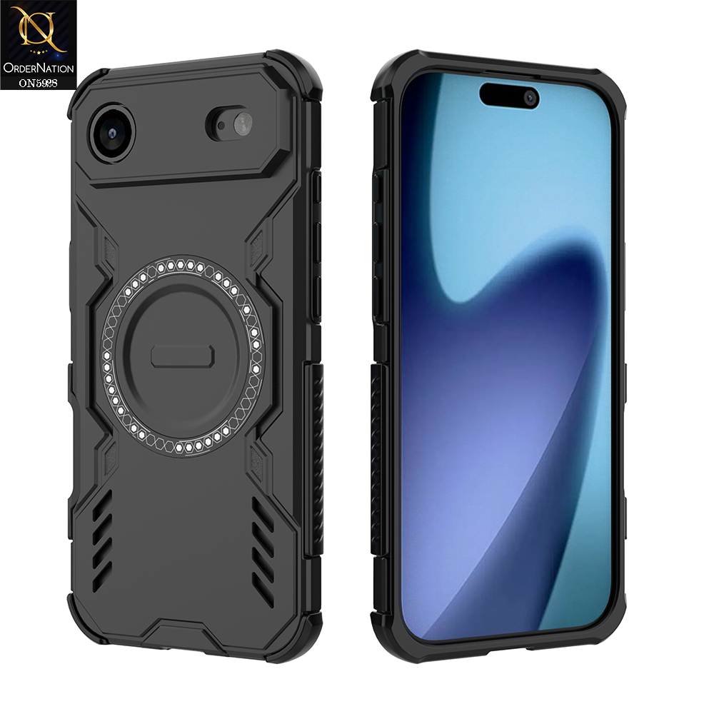 iPhone 17 Air Cover - Black -  New Cooling Non-Slip Shockproof Magsafe Full Coverage Back Cover