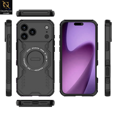 iPhone 17 Pro Max Cover - Black -  New Cooling Non-Slip Shockproof Magsafe Full Coverage Back Cover