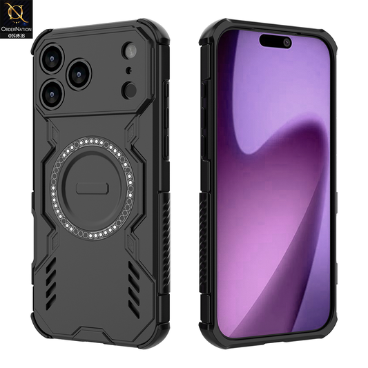 iPhone 17 Pro Max Cover - Black -  New Cooling Non-Slip Shockproof Magsafe Full Coverage Back Cover