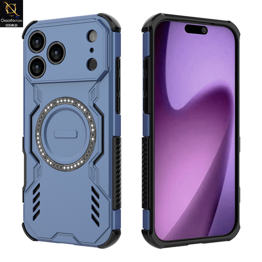 iPhone 17 Pro Max Cover - Blue - New Cooling Non-Slip Shockproof Magsafe Full Coverage Back Cover