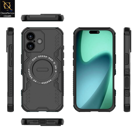 iPhone 17 Cover - Black -  New Cooling Non-Slip Shockproof Magsafe Full Coverage Back Cover