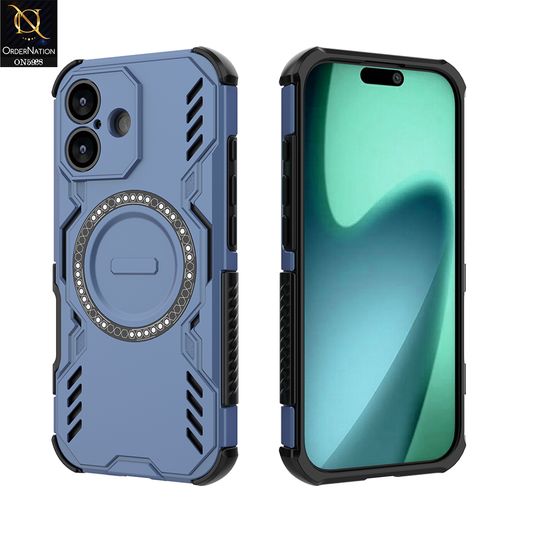 iPhone 17 Cover - Blue - New Cooling Non-Slip Shockproof Magsafe Full Coverage Back Cover