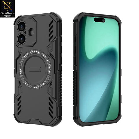 iPhone 17 Cover - Black -  New Cooling Non-Slip Shockproof Magsafe Full Coverage Back Cover