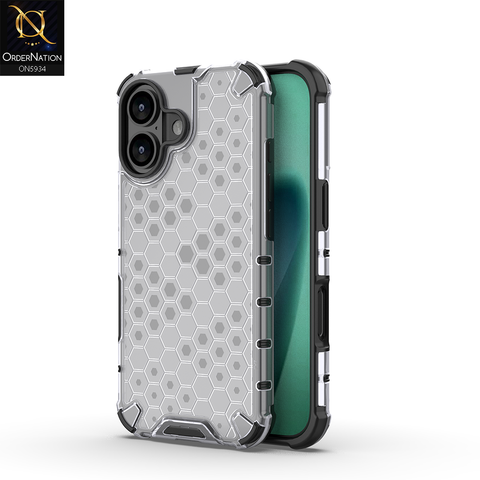 iPhone 17 Cover - Transparent - Airbag Shockproof Hybrid  Honeycomb Transparent Case