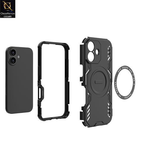 iPhone 17 Cover - Black -  New Cooling Non-Slip Shockproof Magsafe Full Coverage Back Cover