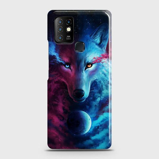 Infinix Hot 10 Cover - Infinity Wolf Trendy Printed Hard Case with Life Time Colors Guarantee (Fast Delivery)