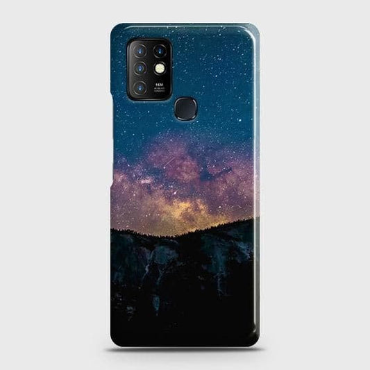 Infinix Hot 10 Cover - Matte Finish - Embrace Dark Galaxy  Trendy Printed Hard Case with Life Time Colors Guarantee ( Fast Delivery )