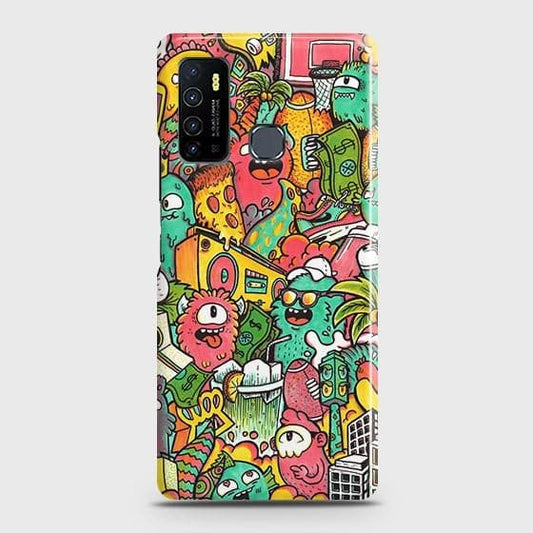 Tecno Cammon 15 Cover - Matte Finish - Candy Colors Trendy Sticker Collage Printed Hard Case with Life Time Colors Guarantee ( Fast Delivery )