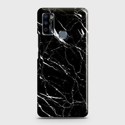 Infinix Hot 9 Play Cover - Trendy Black Marble Printed Hard Case with Life Time Colors Guarantee(1b28) ( Fast Delivery )