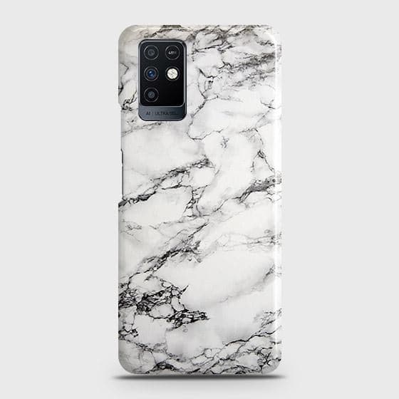 Infinix Note 10 Cover - Matte Finish - Trendy Mysterious White Marble Printed Hard Case with Life Time Colors Guarantee -B40(1) ( Fast Delivery )