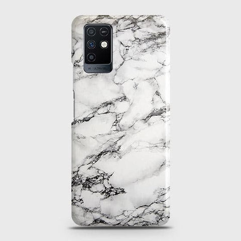 Infinix Note 10 Cover - Matte Finish - Trendy Mysterious White Marble Printed Hard Case with Life Time Colors Guarantee -B40(1) ( Fast Delivery )
