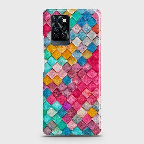 Infinix Note 10 Pro Cover - Chic Colorful Mermaid Printed Hard Case with Life Time Colors Guarantee ( Fast Delivery )