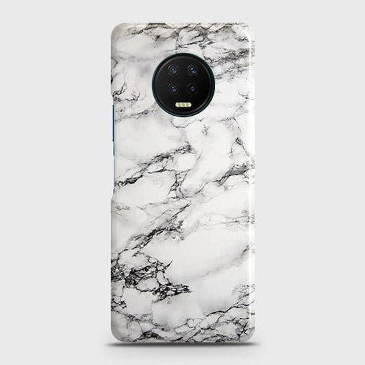 Infinix Note 7 Cover - Matte Finish - Trendy Mysterious White Marble Printed Hard Case with Life Time Colors Guarantee b57  b61 ( Fast Delivery )