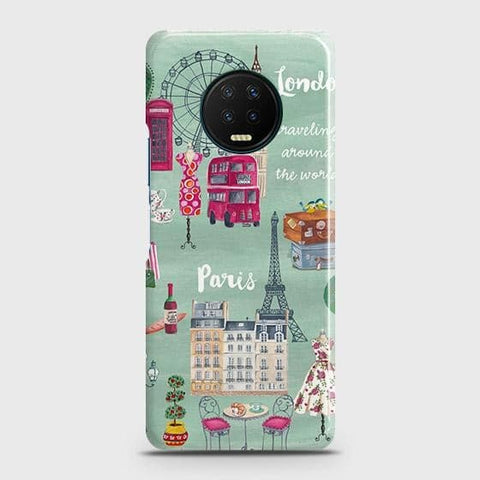 Infinix Note 7 Cover - Matte Finish - London, Paris, New York ModernPrinted Hard Case with Life Time Colors Guarantee ( Fast Delivery )