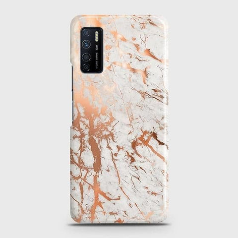 Infinix Note 7 Lite Cover - In Chic Rose Gold Chrome Style Printed Hard Case with Life Time Colors Guarantee b64 ( Fast Delivery )