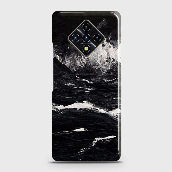 Infinix Zero 8 Cover - Black Ocean Marble Trendy Printed Hard Case with Life Time Colors Guarantee b35 ( Fast Delivery )