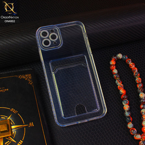 iPhone 11 Pro Cover Transparent Soft 4D Design Smart Pocket