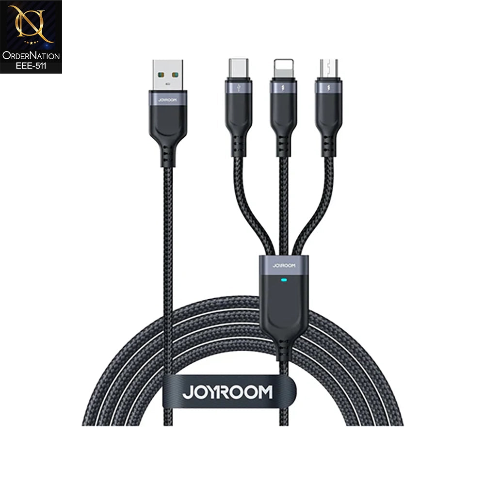 Joyroom S-A18 Multi-Use Series 3.5A 3-in-1 USB to Lightning, Type-C & Micro Cable