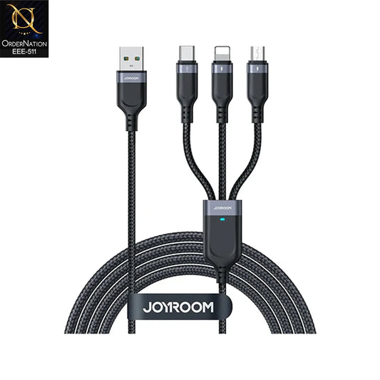 Joyroom S-A18 Multi-Use Series 3.5A 3-in-1 USB to Lightning, Type-C & Micro Cable