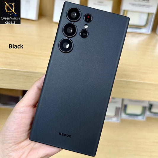 Samsung Galaxy S23 Ultra 5G Cover - Black - All New Stylish KZDOO Air Skin Series Ultra Slim Round Borders High Quality Case