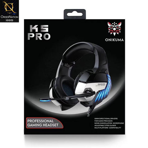 ONIKUMA K5 Pro Gaming Headset Wired Stereo Headphones ANC with Mic LED Lights for PC Laptop Xbox One ( Not Wireless/Bluetooth )