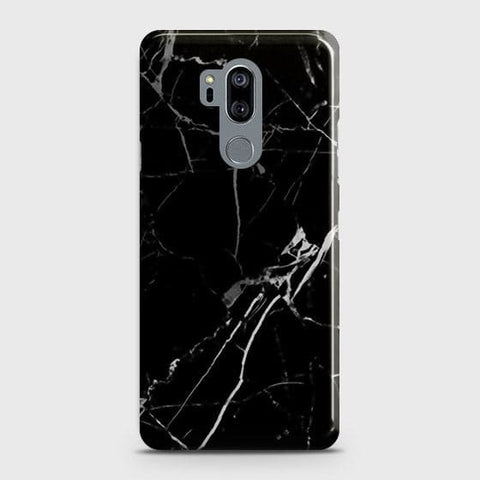 LG G7 ThinQ Cover - Black Modern Classic Marble Printed Hard Case with Life Time Colors Guarantee (Fast Delivery)