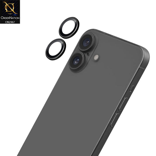 iPhone 16 Camera Protector - Metal Ring Camera Glass Protector