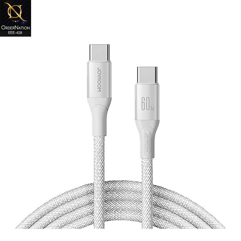 Joyroom S-A28 60W PD Type-C to Type-C Fast Charging Data Cable - 2m (6.6ft) White