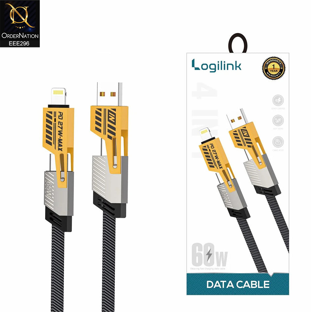 Logilink LogiLink 4 In 1 Multi USB PD Charging Cable (Type-c To C, C To Lightning, USB To C, USB To Lightning)