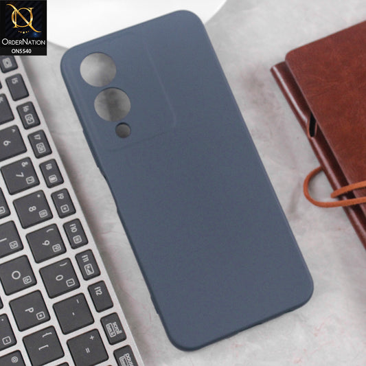 Vivo Y28 5G Cover - Blue - New Premium High Quality Matte Sillica Gel Soft Case