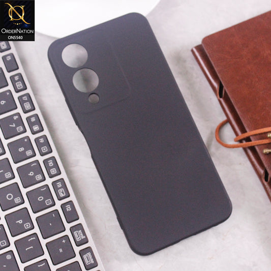 Vivo Y28 5G Cover - Black - New Premium High Quality Matte Sillica Gel Soft Case