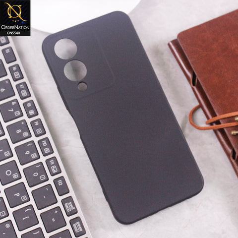 Vivo Y17s Cover - Black - New Premium High Quality Matte Sillica Gel Soft Case
