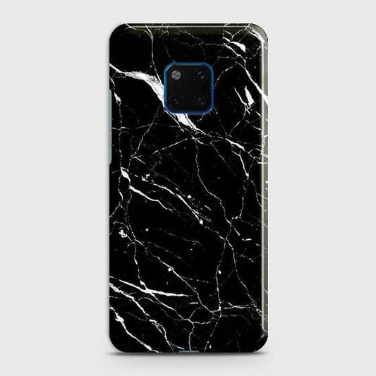 Huawei Mate 20 Pro Cover - Trendy Black Marble Printed Hard Case with Life Time Colors Guarantee ( Fast Delivery )