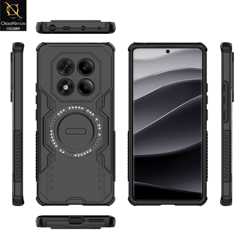Xiaomi Redmi Note 14 Pro 4G Cover - Black - New Cooling Non-Slip Shockproof Magsafe Full Coverage Back Cover