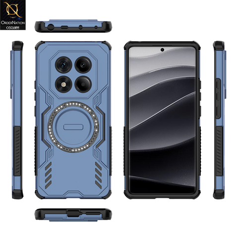 Xiaomi Redmi Note 14 Pro 4G Cover - Blue - New Cooling Non-Slip Shockproof Magsafe Full Coverage Back Cover