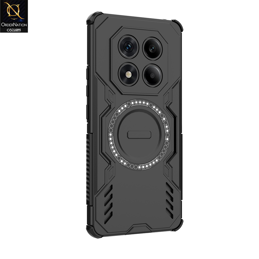 Xiaomi Redmi Note 14 Pro 4G Cover - Black - New Cooling Non-Slip Shockproof Magsafe Full Coverage Back Cover