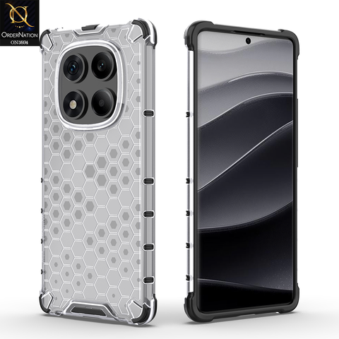 Xiaomi Redmi Note 14 Pro 4G Cover - Transparent - Airbag Shockproof Hybrid Honeycomb Transparent Case
