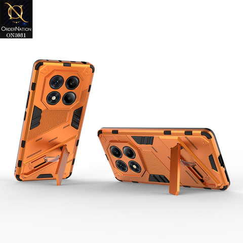 Xiaomi Redmi Note 14 Pro 4G Cover - Orange - New Ultra Punk TPU Shockproof Phone Case with Kickstand And Camera Protection