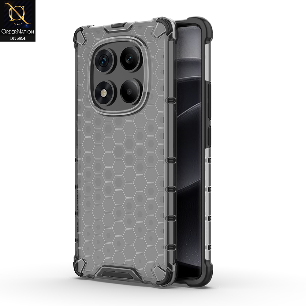 Xiaomi Redmi Note 14 Pro 4G Cover - Black - Airbag Shockproof Hybrid Honeycomb Transparent Case