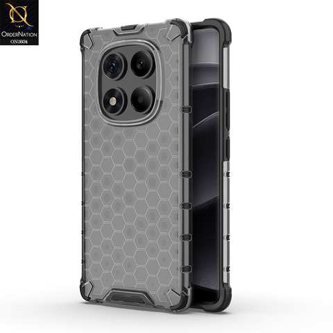 Xiaomi Redmi Note 14 Pro 4G Cover - Black - Airbag Shockproof Hybrid Honeycomb Transparent Case