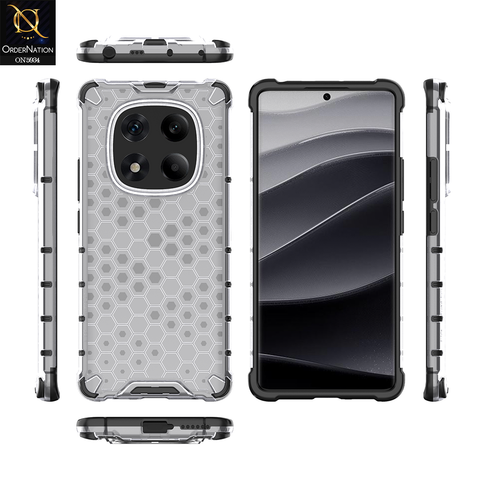Xiaomi Redmi Note 14 Pro 4G Cover - Transparent - Airbag Shockproof Hybrid Honeycomb Transparent Case