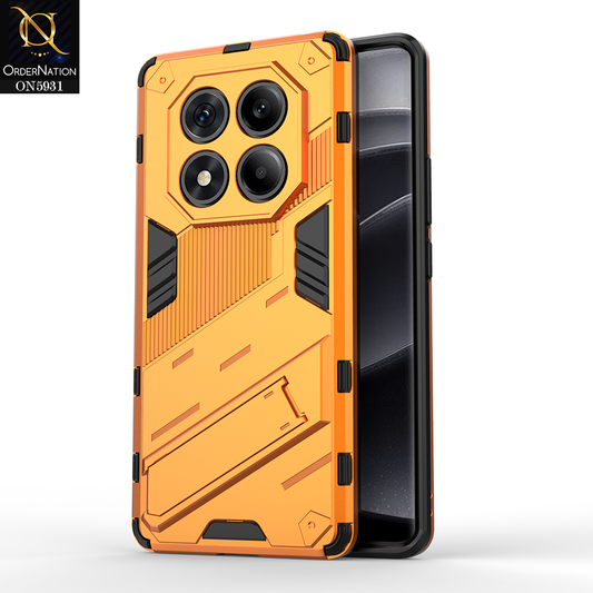 Xiaomi Redmi Note 14 Pro 4G Cover - Orange - New Ultra Punk TPU Shockproof Phone Case with Kickstand And Camera Protection
