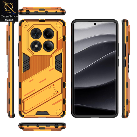 Xiaomi Redmi Note 14 Pro 4G Cover - Orange - New Ultra Punk TPU Shockproof Phone Case with Kickstand And Camera Protection