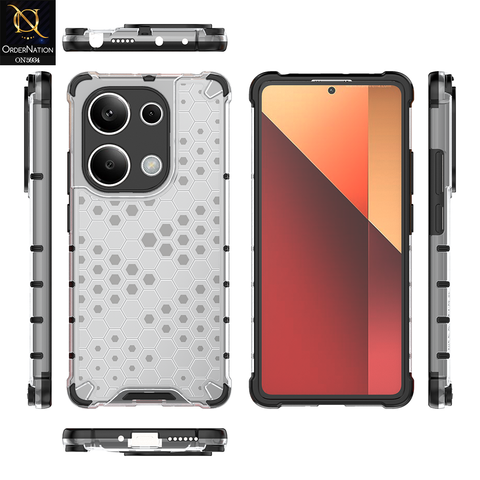 Xiaomi Redmi Note 13 Pro 4G Cover - Transparent - Airbag Shockproof Hybrid Honeycomb Transparent Case