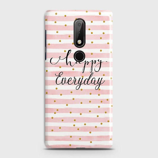 Nokia 6.1 Plus Cover - Trendy Happy Everyday Printed Hard Case with Life Time Colors Guarantee(1) ( Fast Delivery )